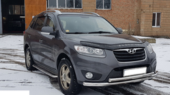 Hyundai Santa Fe 2 2006–2012 Přední ochranný rám ST014 (nerez) fotografie 3
