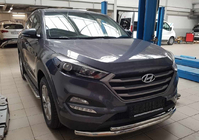 Hyundai Tucson TL 2016–2021 Přední ochranný rám ST014 (nerez) fotografie 2