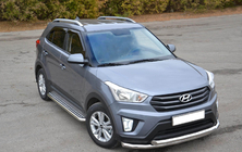 Hyundai Creta 2014–2020 Přední ochranný rám ST014 (nerez) Průměr trubky d60/42 fotografie 1