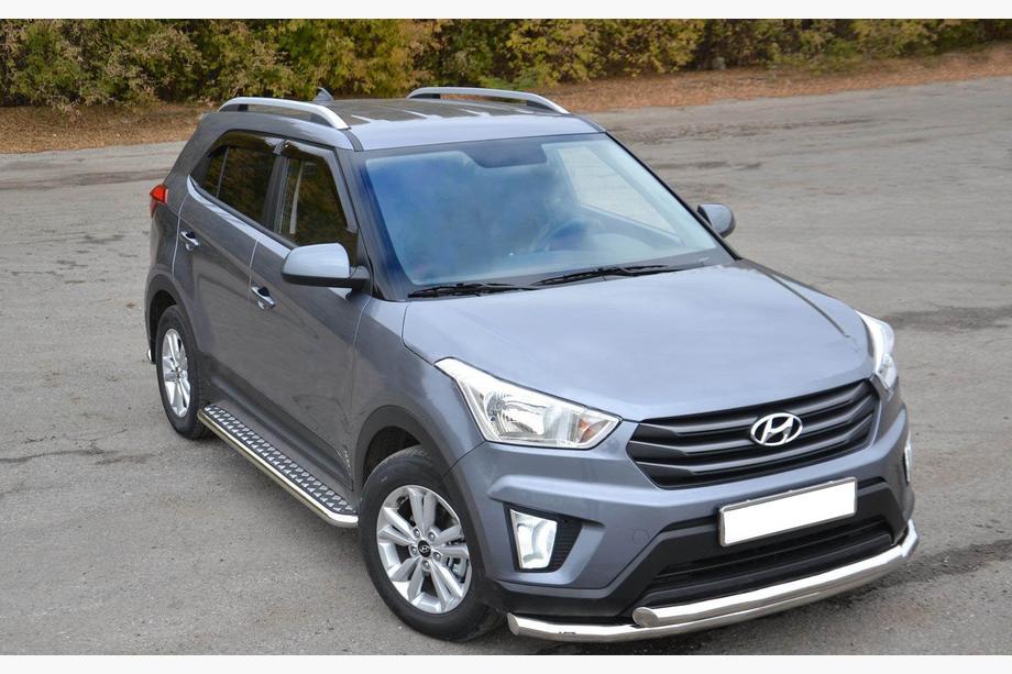 Hyundai Creta 2014–2020 Přední ochranný rám ST014 (nerez) Průměr trubky d60/42 Image