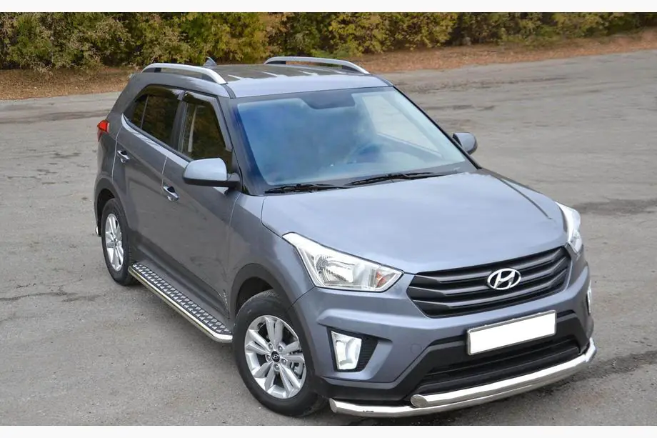 Hyundai Creta 2014–2020 Přední ochranný rám ST014 (nerez) Image