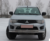 Mitsubishi L200 2006–2015 Přední ochranný rám ST014 (nerez) Ø60/60 fotografie 1