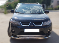 Mitsubishi Outlander 2006–2012 Přední ochranný rám ST014 (nerez) fotografie 1