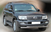 Toyota Land Cruiser 100 1998–2007 Přední ochranný rám ST014 (nerez) fotografie 3