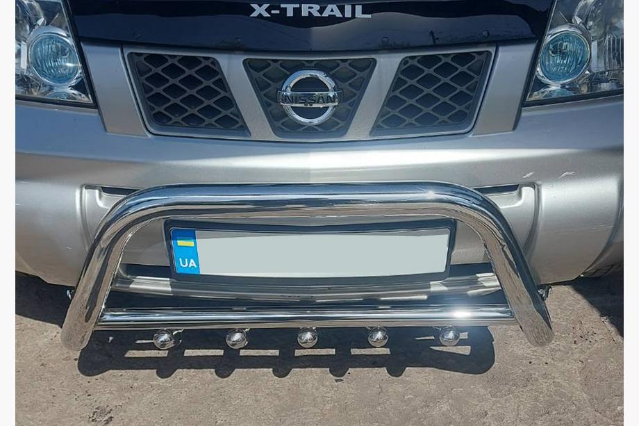 Nissan X-trail T30 2002–2007 Přední nerezový ochranný rám (kengur) QT006 Fotografie 1