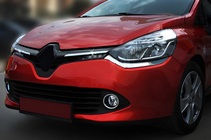Renault Clio IV 2012–2019 Nerezové lišty na masku chladiče OmsaLine (2 ks) Chrom fotografie 1
