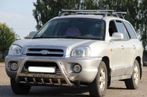 Hyundai Santa Fe 1 2000–2006 Přední ochranný rám (bullbar) WT004 (nerez) fotografie 1