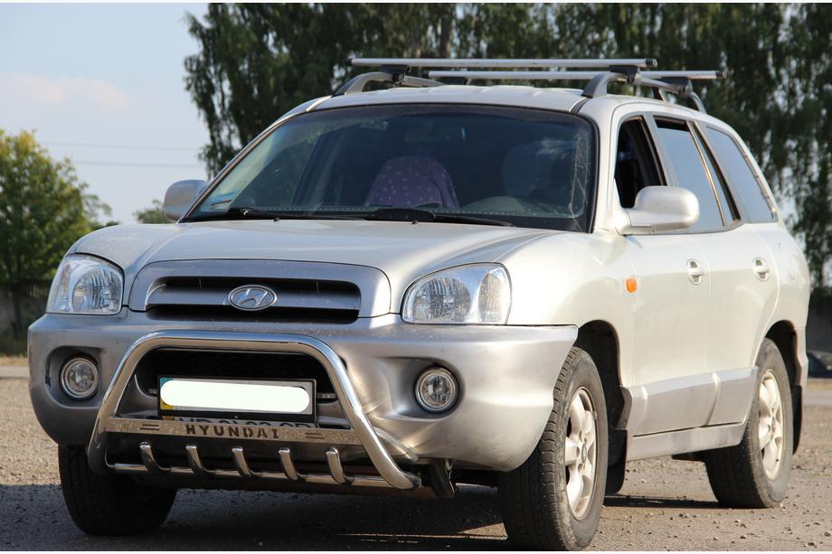 Hyundai Santa Fe 1 2000–2006 Přední ochranný rám (bullbar) WT004 (nerez) Image