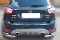 Ford Kuga 2008–2013 Zadní dvojité rohy AK003-double (2 ks, nerez) fotografie 1
