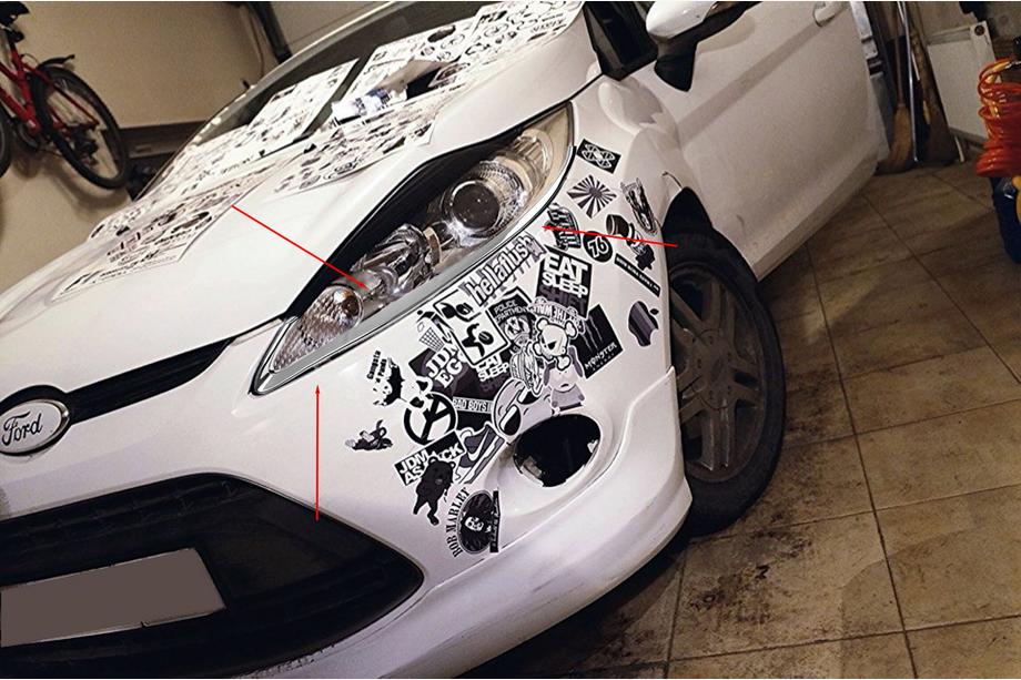 Ford Fiesta 2008–2017 Kryty světlometů (2 ks, plast) Image