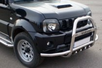 Suzuki Jimny 1998–2018 Přední ochranný rám (bullbar) QT007-Exclusive (s nápisem, nerez) fotografie 4