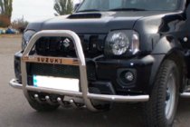 Suzuki Jimny 1998–2018 Přední ochranný rám (bullbar) QT007-Exclusive (s nápisem, nerez) fotografie 3