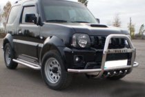 Suzuki Jimny 1998–2018 Přední ochranný rám (bullbar) QT007-Exclusive (s nápisem, nerez) fotografie 2