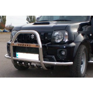 Přední ochranný rám (bullbar) QT007-Exclusive (s nápisem, nerez) fotografie 3