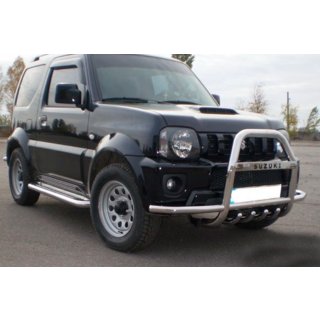 Přední ochranný rám (bullbar) QT007-Exclusive (s nápisem, nerez) fotografie 2