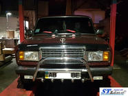 ВАЗ 2107 1982–2012 Nerezový přední ochranný rám (bullbar) WT003 (42 mm, nerez) fotografie 2