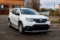 Renault Duster 2018–2024 Přední ochranný rám F3-10 (nerez) fotografie 3