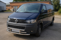 Volkswagen T5 2010–2015 Přední ochranný rám F3-42 (nerez) fotografie 2