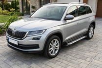 Skoda Kodiaq 2016–2023 Boční nášlapy Allmond Grey (2 ks, hliník) fotografie 1
