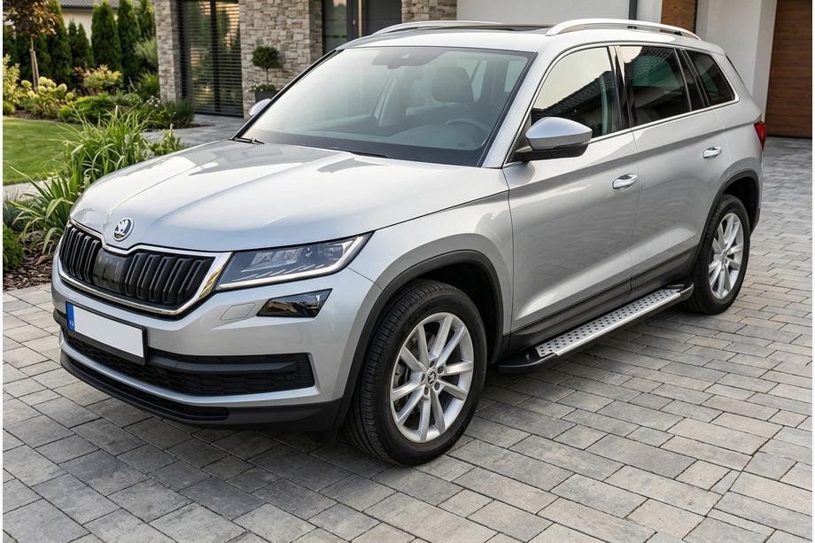 Skoda Kodiaq 2016–2023 Boční nášlapy Allmond Grey (2 ks, hliník) Image