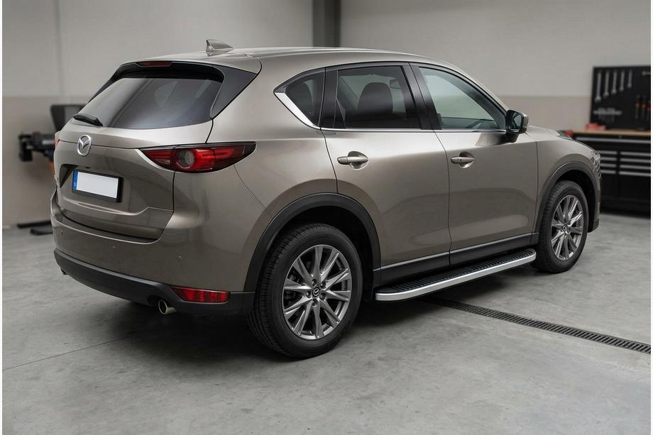 Mazda CX-5 2017–2025 Boční prahy Tayga Grey (2 ks, hliník) Image