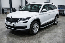 Skoda Kodiaq 2016–2023 Boční prahy Tayga Grey (2 ks, hliník) fotografie 1