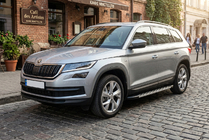 Skoda Kodiaq 2016–2023 Boční nášlapy Duru (2 ks, hliník) fotografie 1