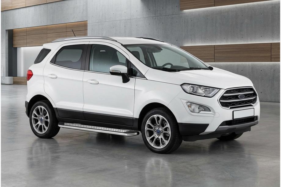 Ford EcoSport 2013–2022 Boční prahy Maydos V2 (2 ks, hliník ↗ nerez) Image