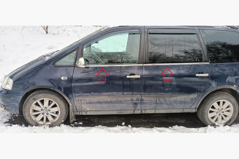 Seat Alhambra 1996–2010 Okenní lišty (4 ks, nerez) Image