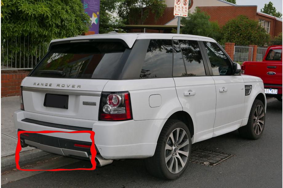 Range Rover Sport 2005–2013 Zadní difuzor (3dílný) Image