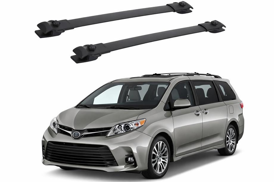 Toyota Sienna 2010–2020 Střešní nosič (příčníky) černý na podélníky OEM (hliník) Image