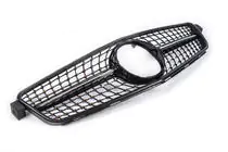 Mercedes C-class W204 2007–2015 Přední maska chladiče Diamond Black fotografie 4