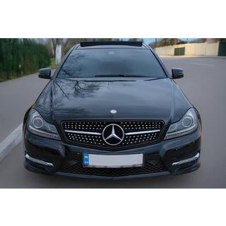 Přední maska chladiče Diamond Black Mercedes C-class W204 2007–2015 fotografie 1