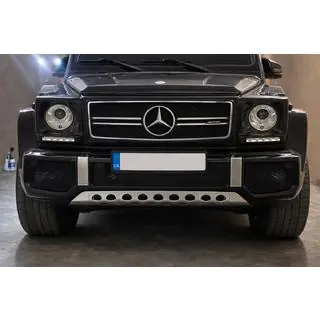 Nerezová ochrana předního nárazníku Mercedes G-Class W463 1990–2018 fotografie 3