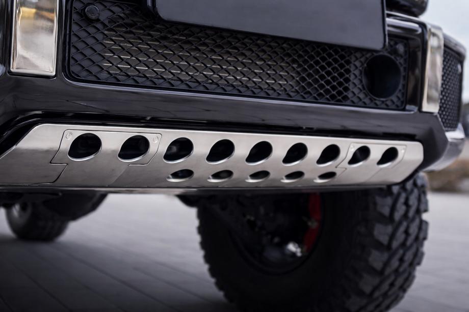 Mercedes G-Class W463 1990–2018 Nerezová ochrana předního nárazníku Fotografie 1