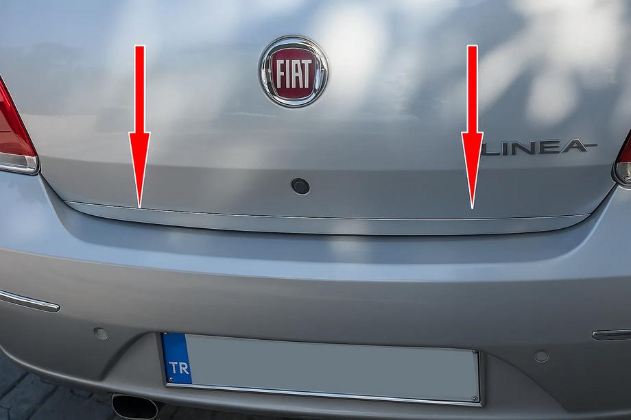 Fiat Linea 2006–2018 Nerezová lišta na hranu víka kufru Image