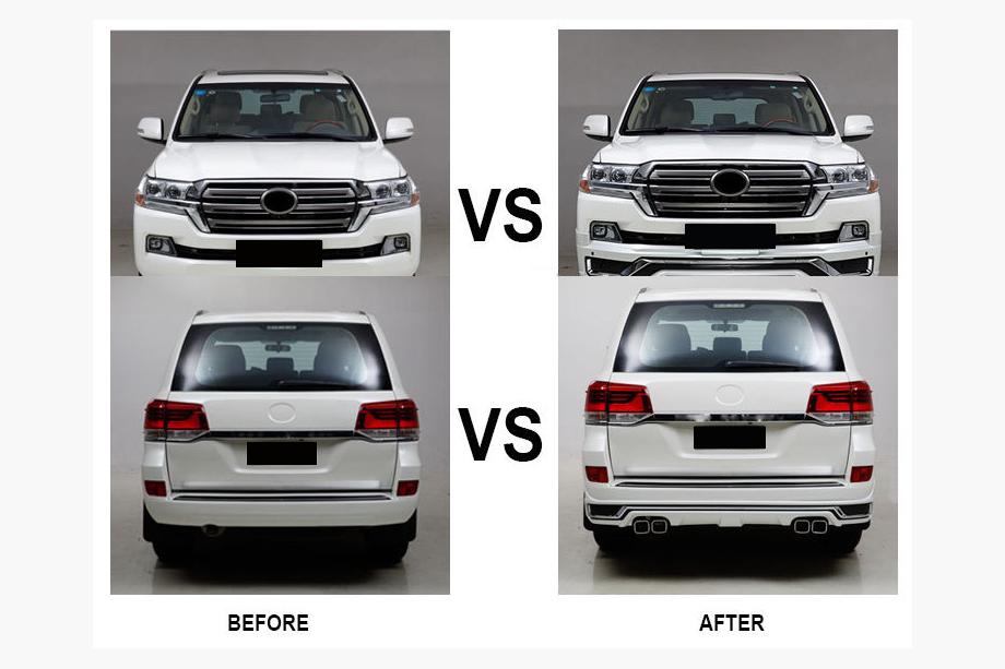 Toyota Land Cruiser 200 2007–2021 Sada bodykitu 2016↗ (Modelista V3) Bílá barva Fotografie 5