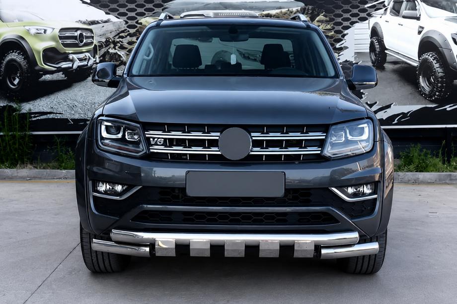 Volkswagen Amarok 2010–2022 Přední ochranný rám F3-08.7 (nerez) Image