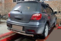 Mitsubishi Outlander 2001–2006 Zadní ochranný rám AK002/2 (nerez) fotografie 2