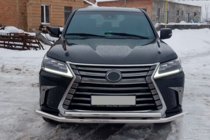 Lexus LX570/450d 2008–2022 Predni ochranny ram ST014 (2015+, nerez) fotografie 6