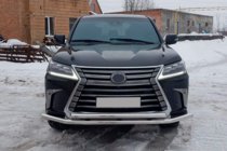 Lexus LX570/450d 2008–2022 Predni ochranny ram ST014 (2015+, nerez) fotografie 5