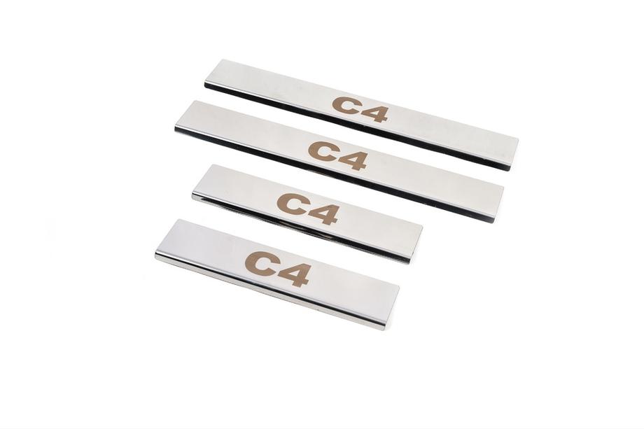 Citroen C-4 2010–2018 Kryty prahů Carmos (4 ks, nerez) Image