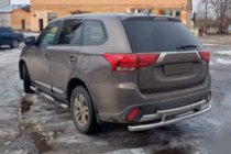 Mitsubishi Outlander 2012–2021 Zadní ochranný rám AK004-2 (nerez) fotografie 3