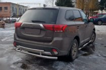 Mitsubishi Outlander 2012–2021 Zadní ochranný rám AK004-2 (nerez) fotografie 1