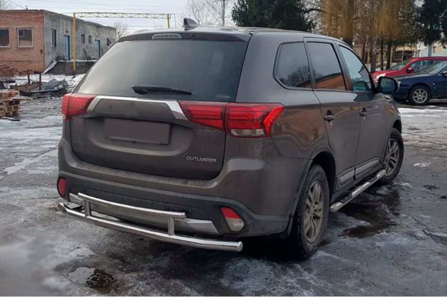 Mitsubishi Outlander 2012–2021 Zadní ochranný rám AK004-2 (nerez) Image