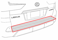Lexus LX570/450d 2008–2022 Chromovaná vložka zadního nárazníku (2016+) fotografie 4