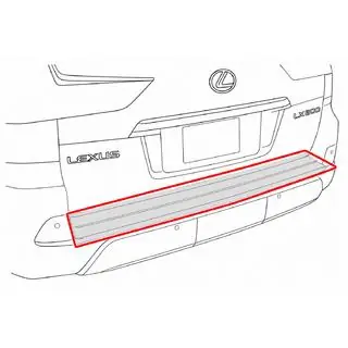 Chromovaná vložka zadního nárazníku (2016+) Lexus LX570/450d 2008–2022 fotografie 4