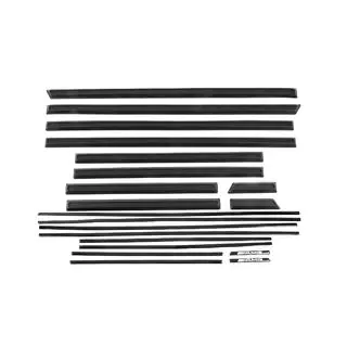 Černé dveřní lišty (design 2019) – sada
