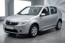 Dacia Sandero 2007–2013 Boční nášlapy typ X5 (2 ks, hliník) fotografie 1