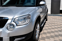 Skoda Yeti 2009–2017 Boční nášlapy Allmond Grey (2 ks, hliník) fotografie 1